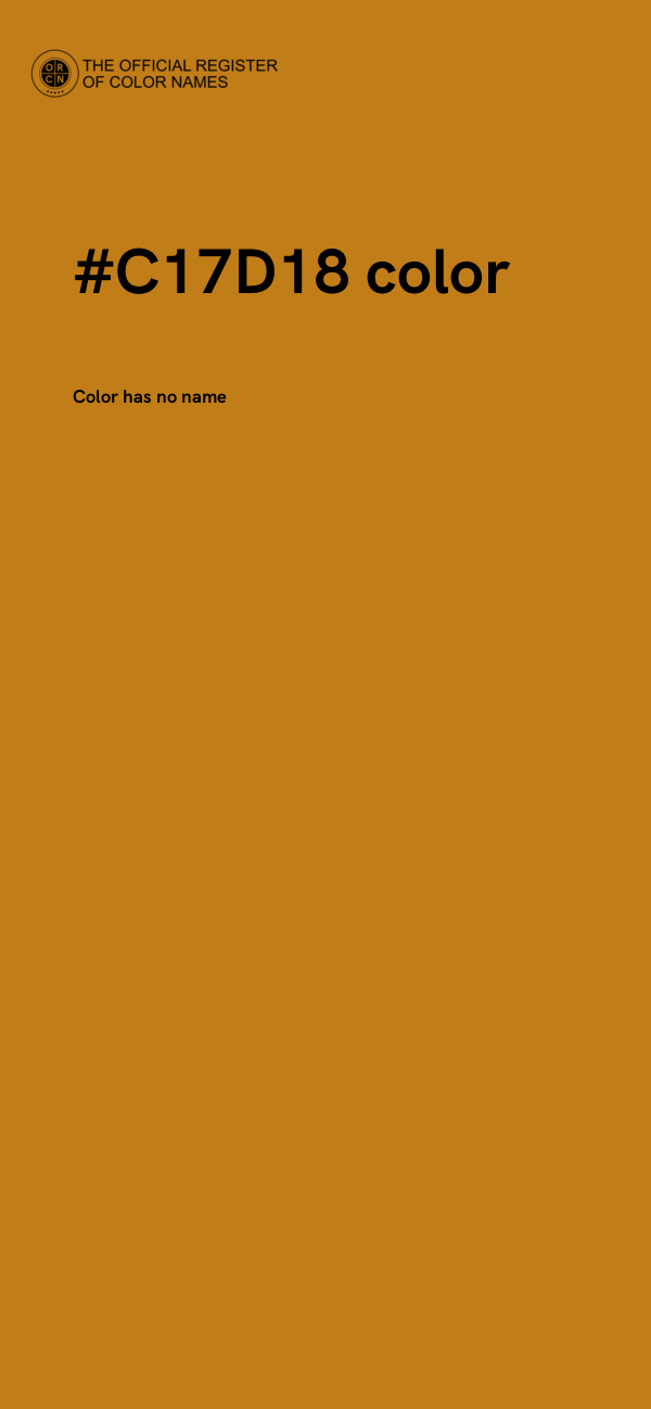 #C17D18 color image