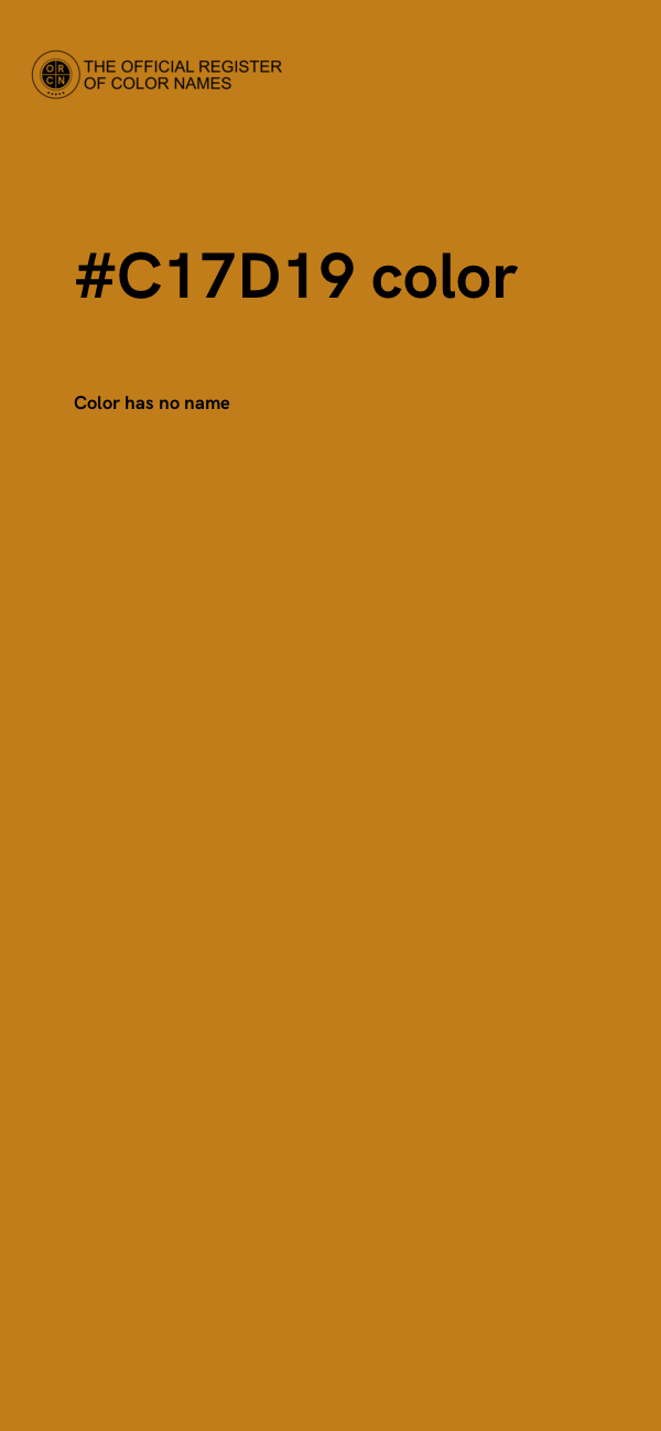 #C17D19 color image
