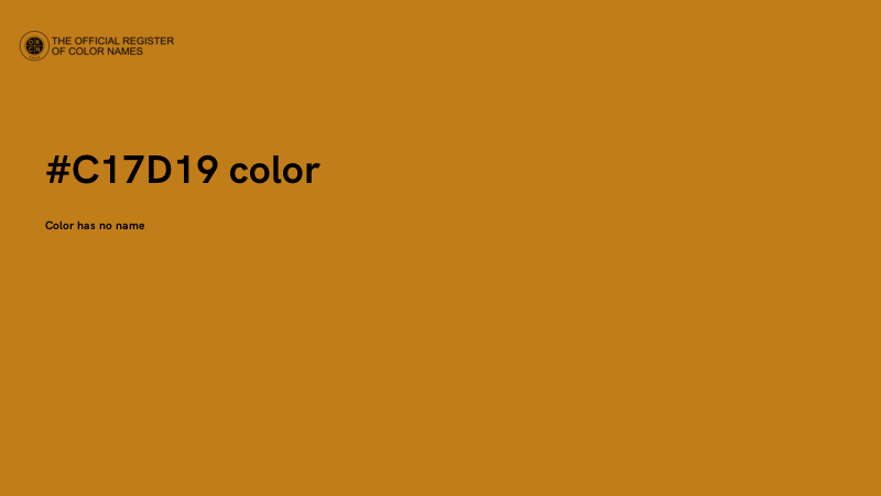 #C17D19 color image