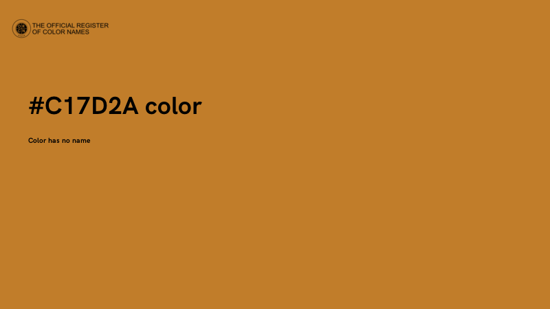 #C17D2A color image