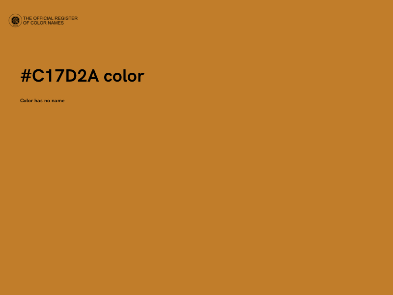 #C17D2A color image