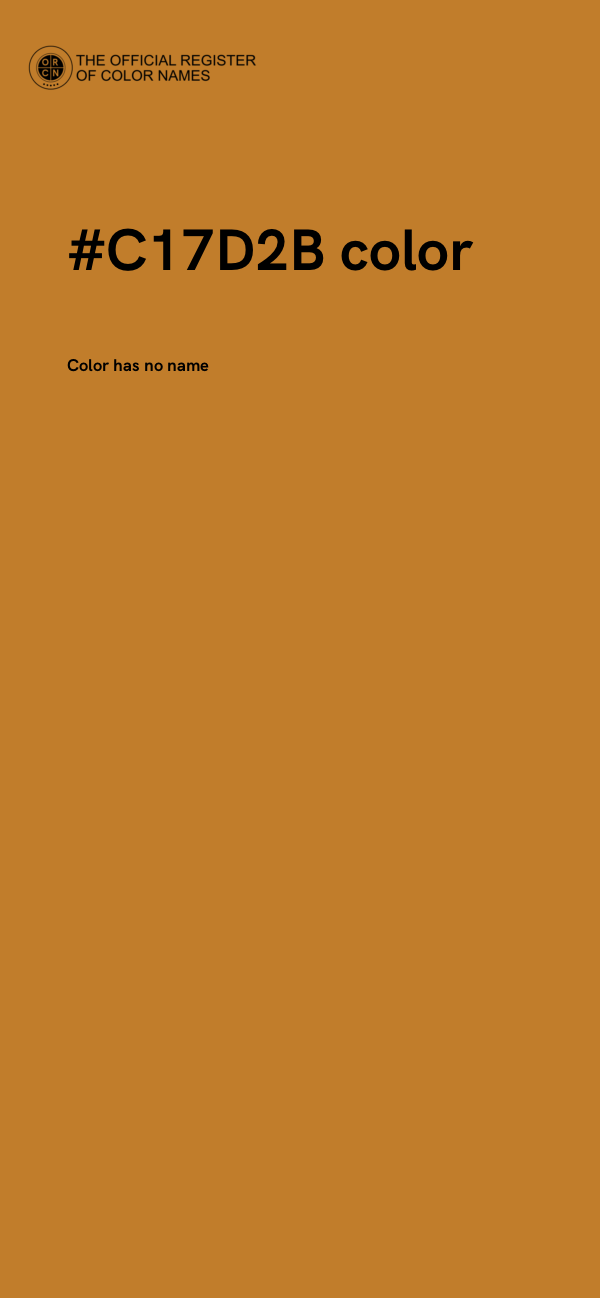 #C17D2B color image