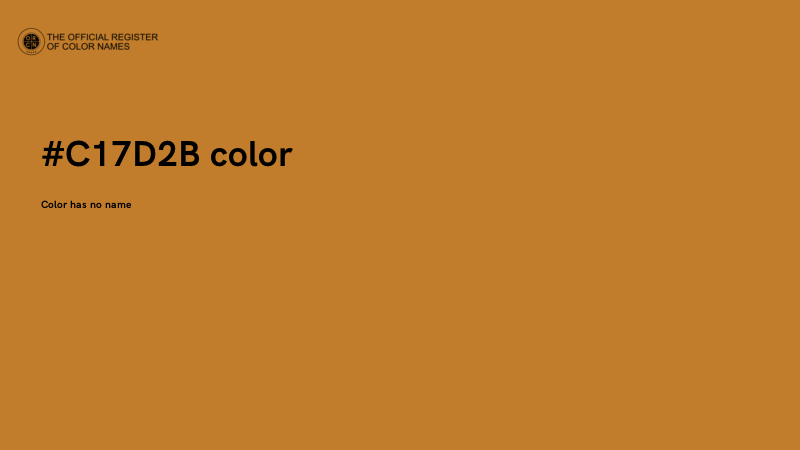 #C17D2B color image
