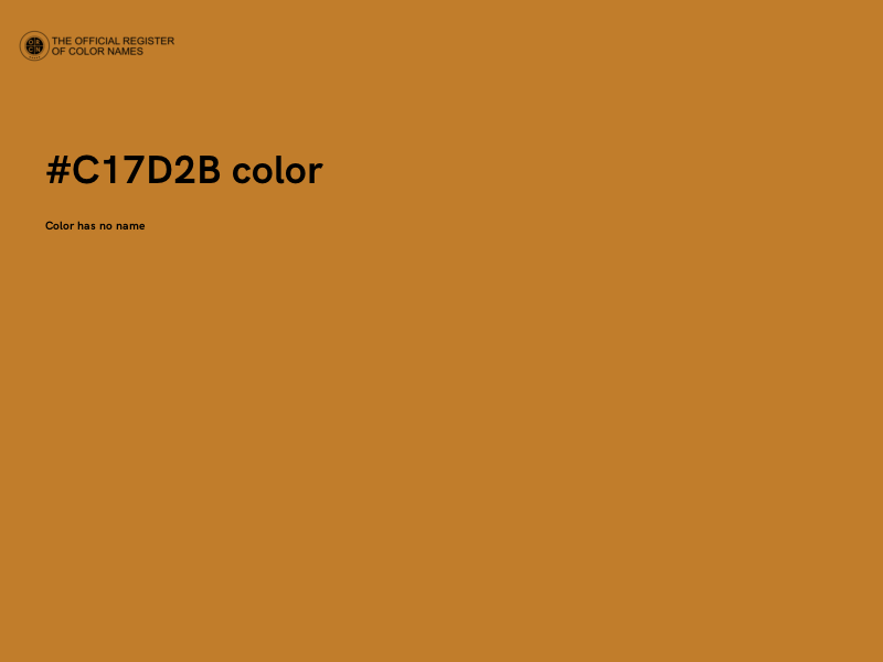 #C17D2B color image