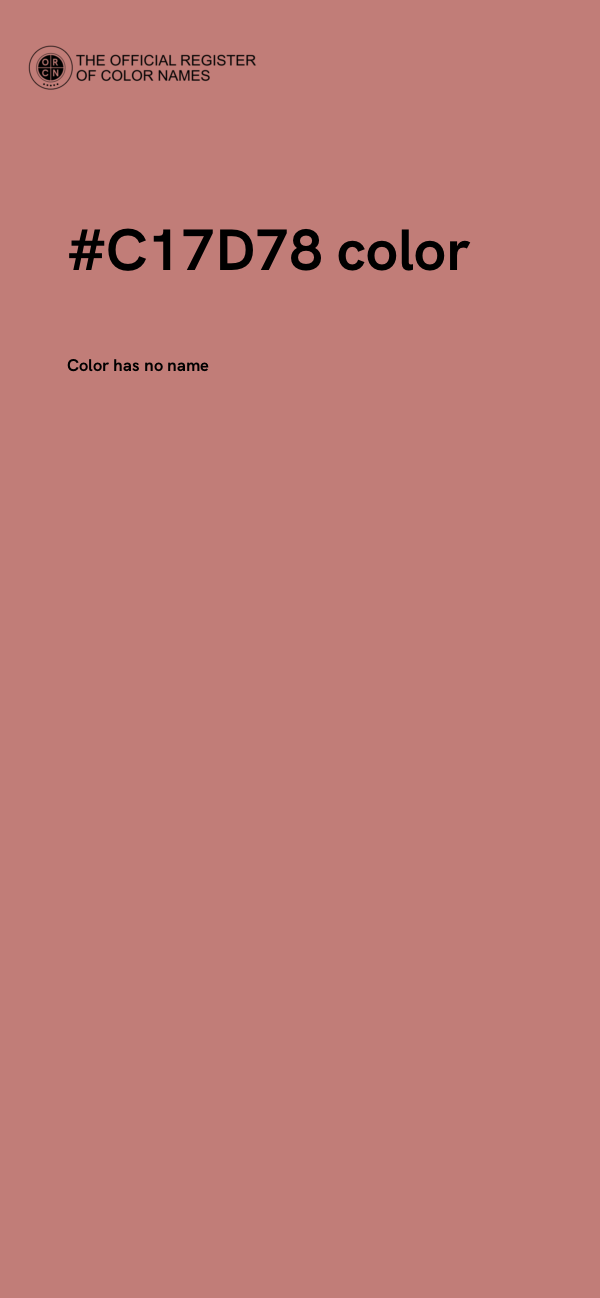 #C17D78 color image