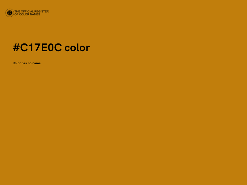 #C17E0C color image