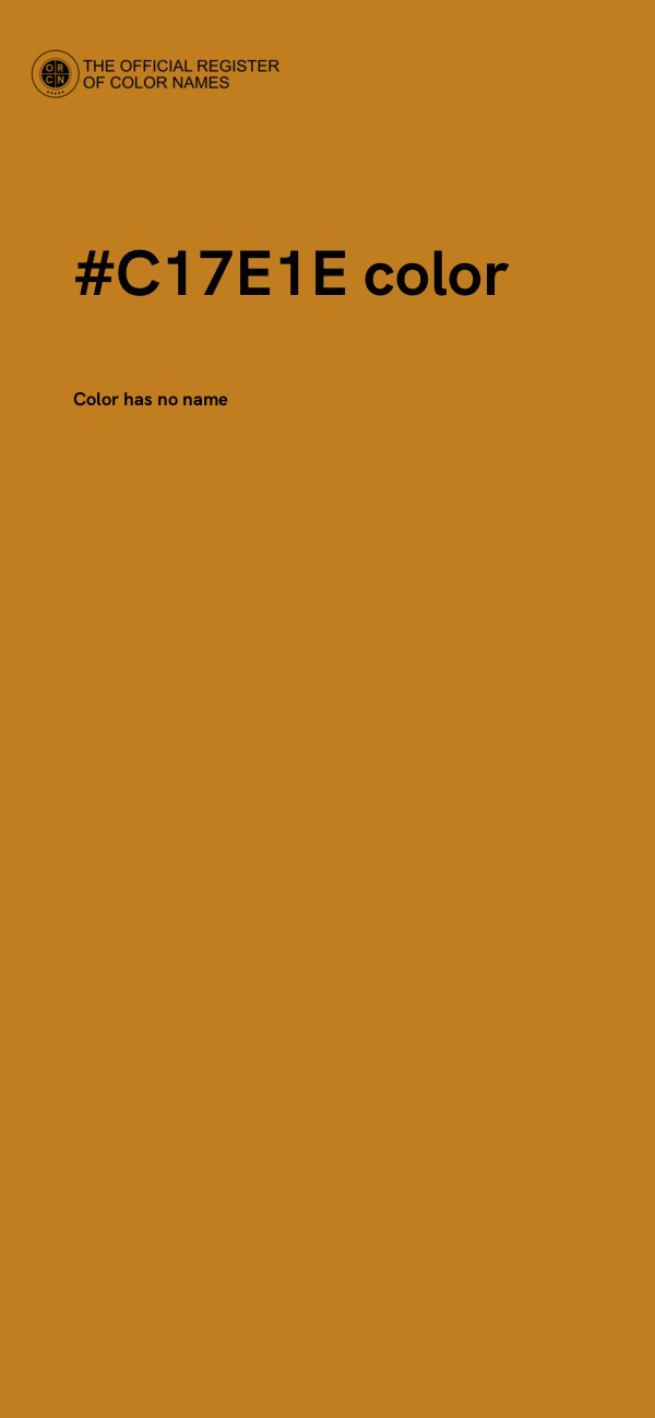 #C17E1E color image
