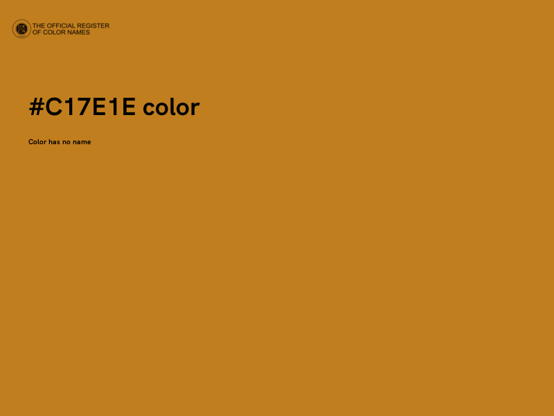 #C17E1E color image