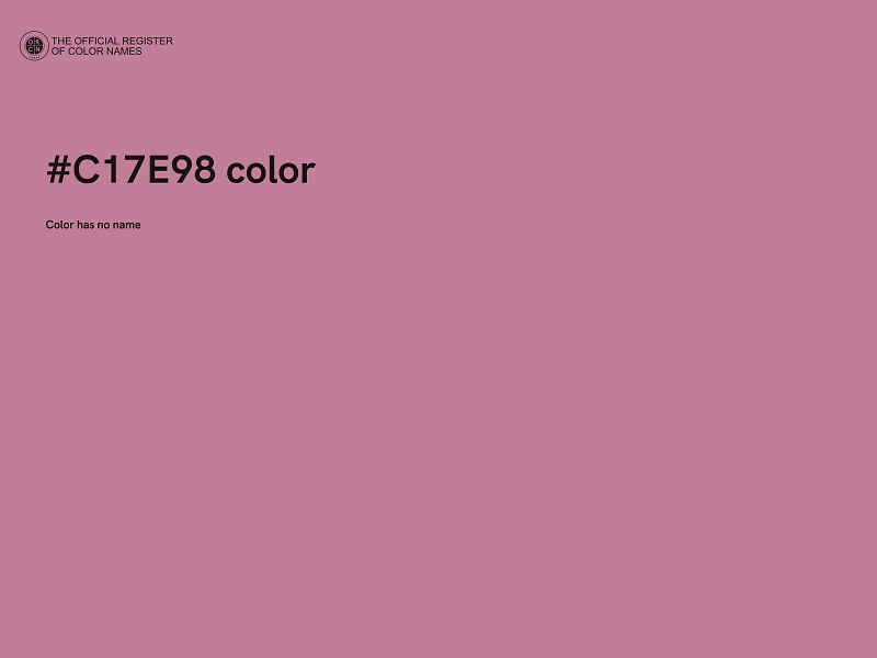 #C17E98 color image