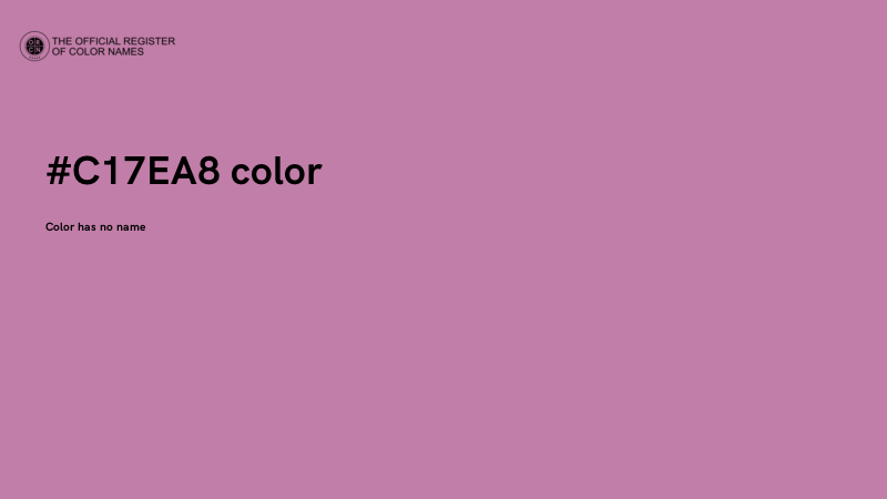 #C17EA8 color image