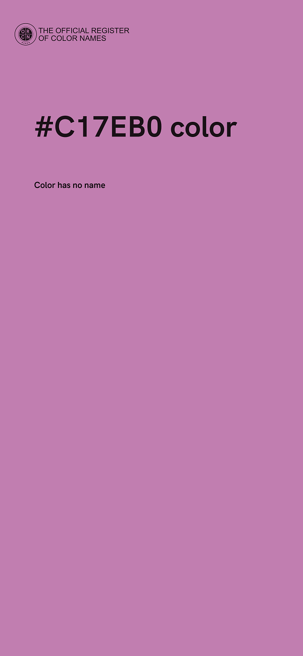#C17EB0 color image
