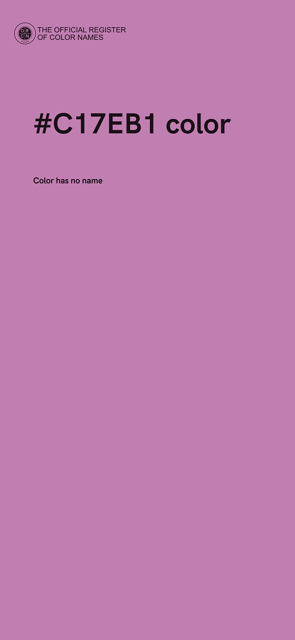 #C17EB1 color image