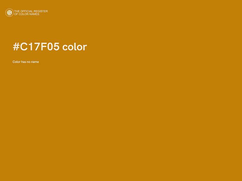 #C17F05 color image