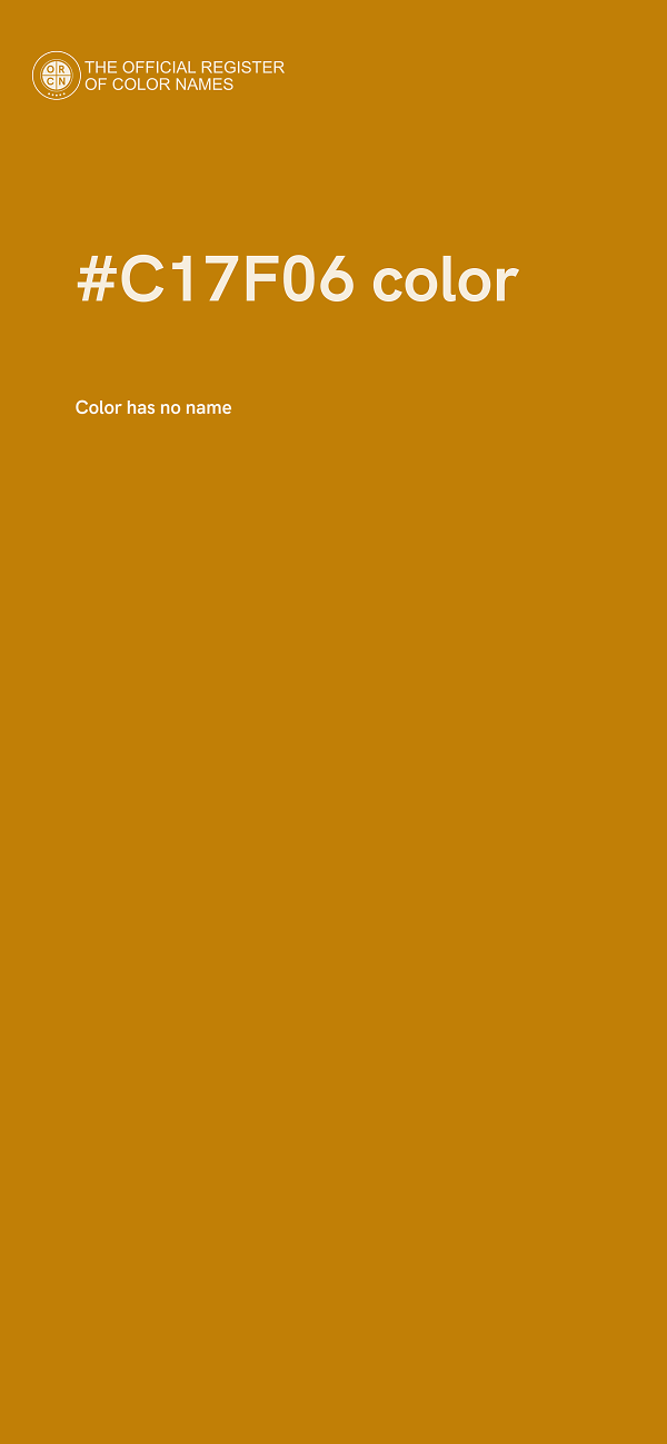 #C17F06 color image