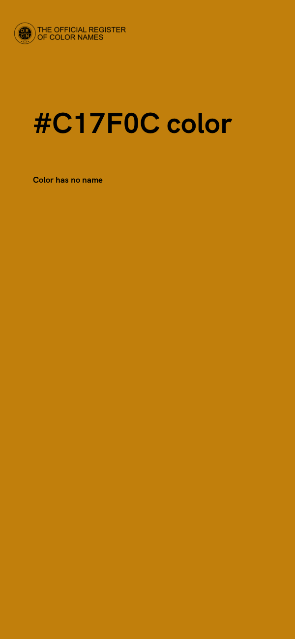#C17F0C color image