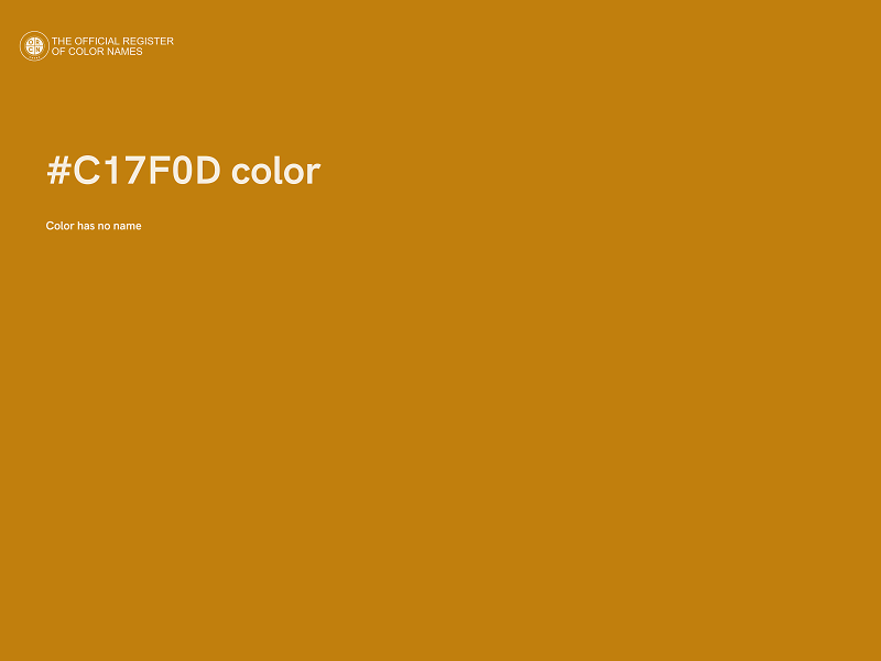 #C17F0D color image