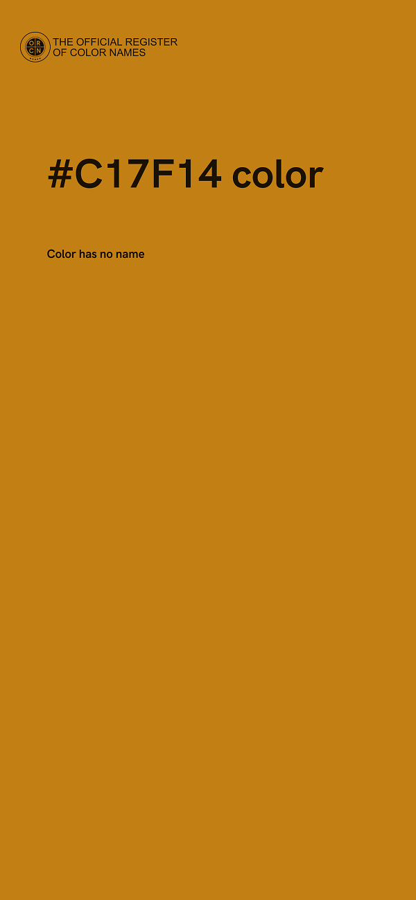 #C17F14 color image