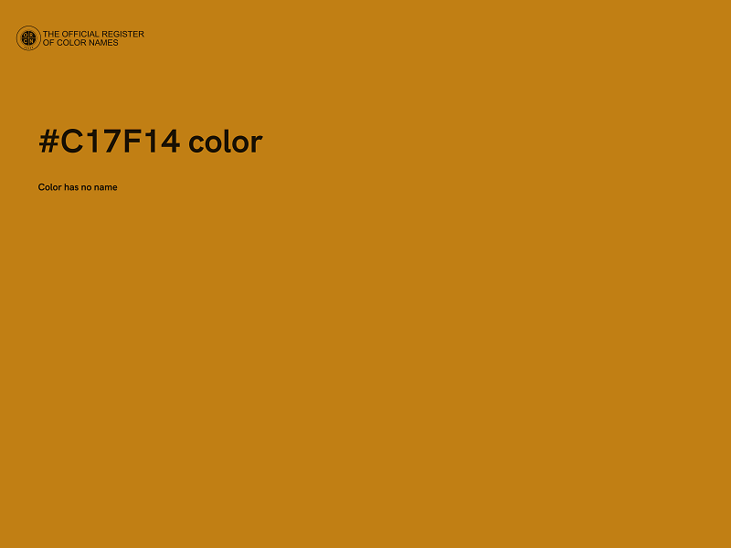 #C17F14 color image
