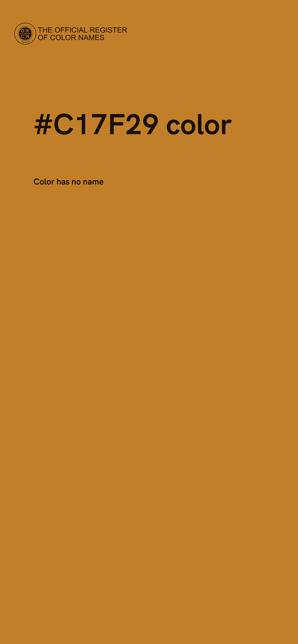 #C17F29 color image