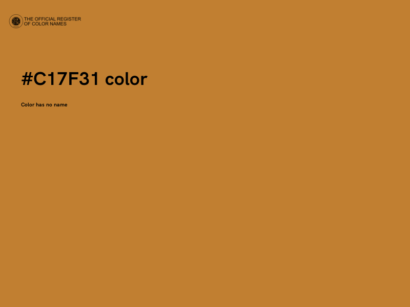 #C17F31 color image