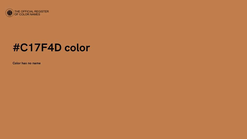 #C17F4D color image