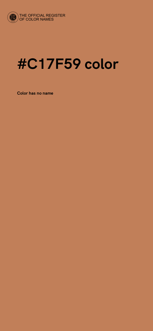 #C17F59 color image