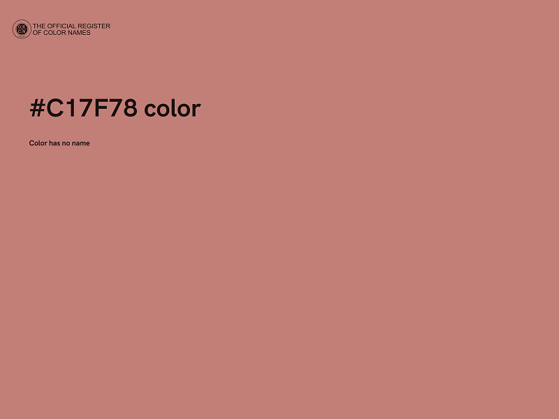 #C17F78 color image
