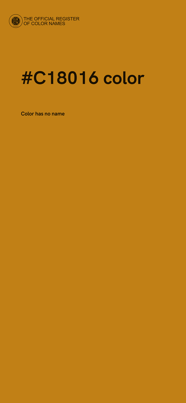 #C18016 color image
