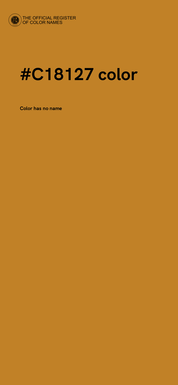 #C18127 color image