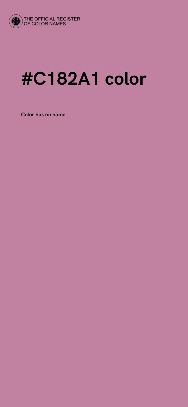 #C182A1 color image