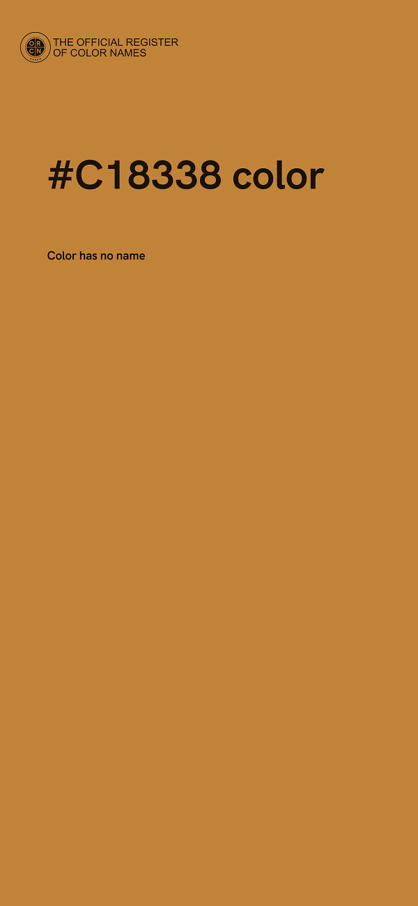 #C18338 color image