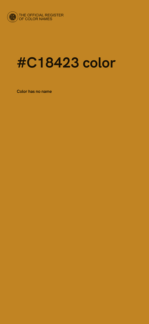 #C18423 color image