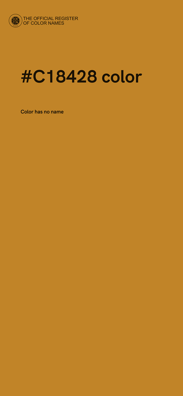 #C18428 color image