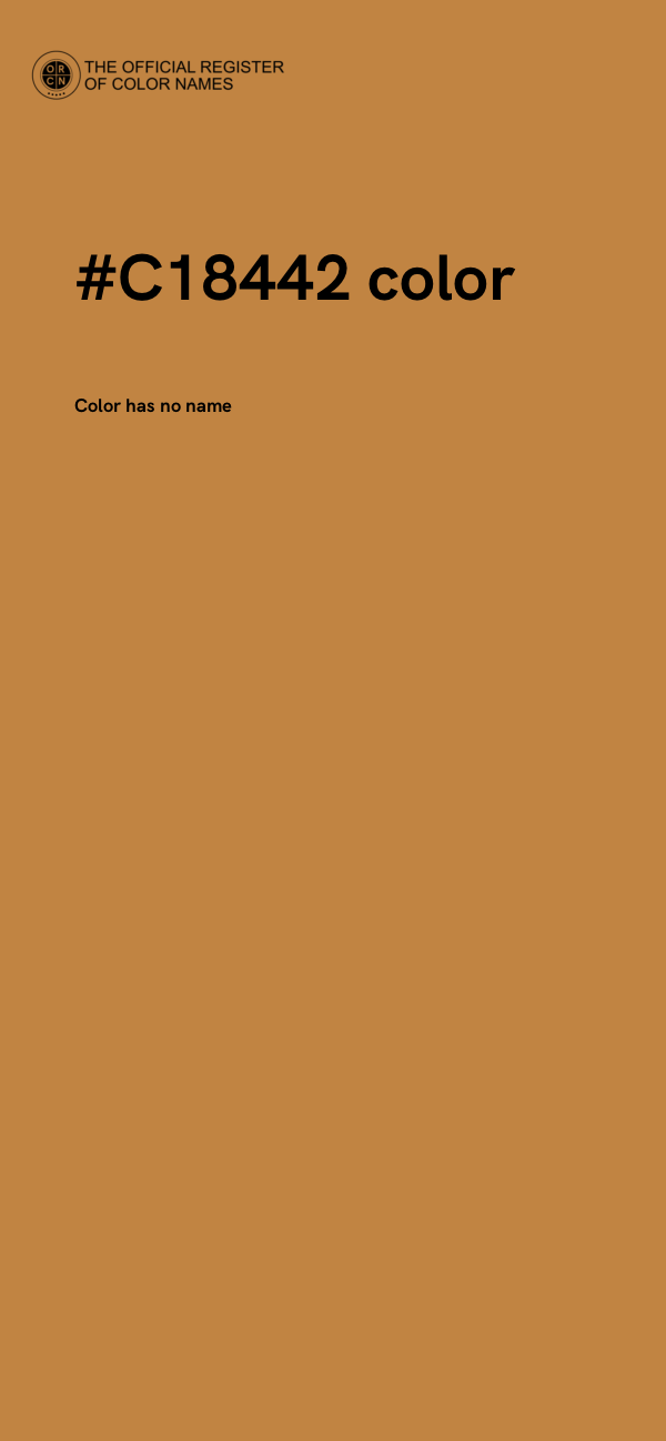 #C18442 color image