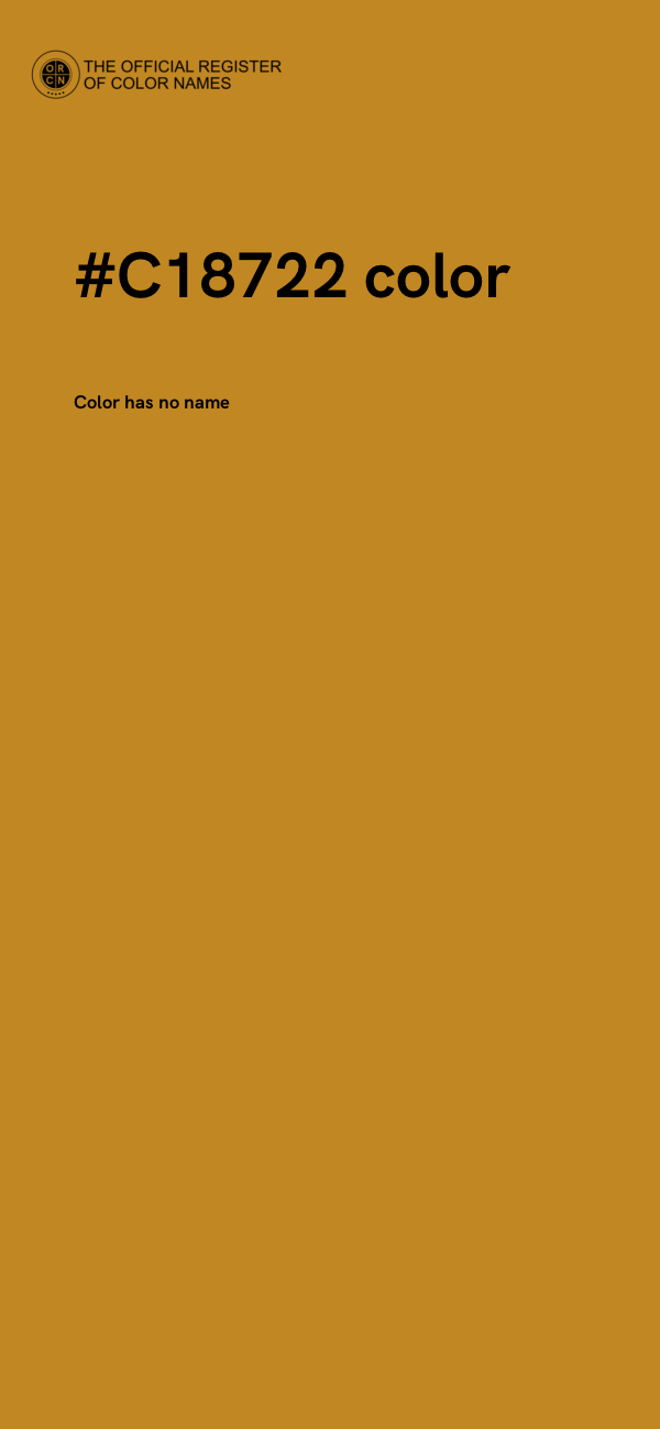 #C18722 color image