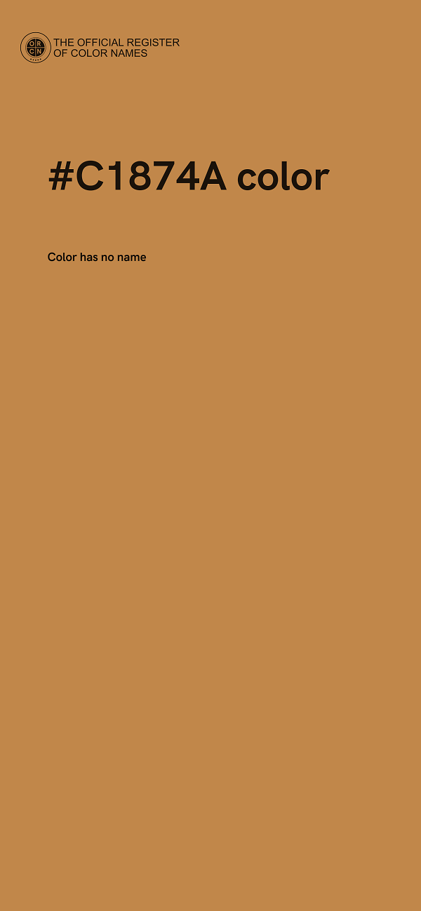 #C1874A color image