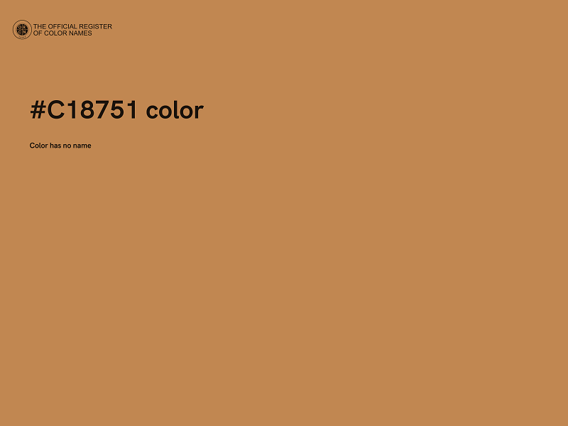 #C18751 color image