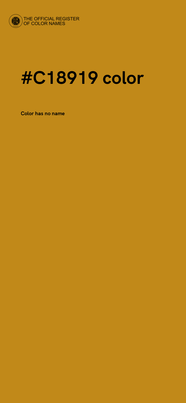 #C18919 color image
