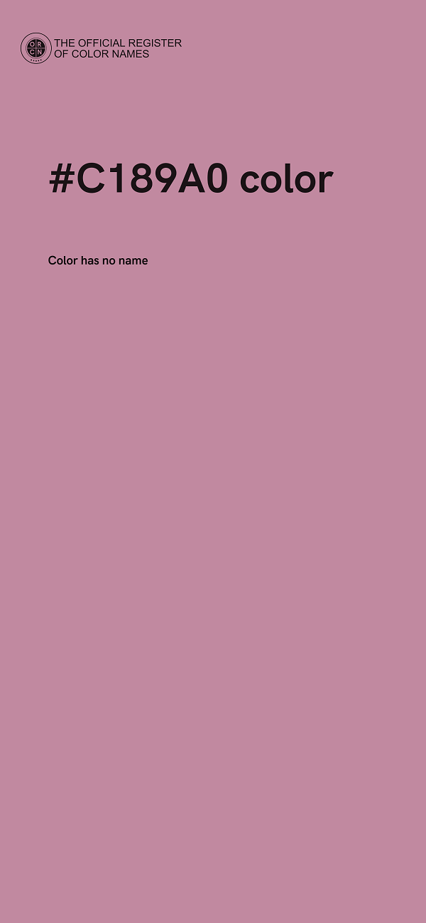 #C189A0 color image