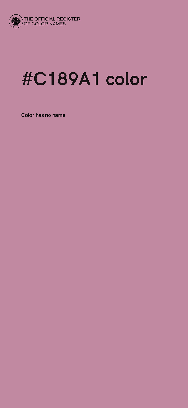 #C189A1 color image