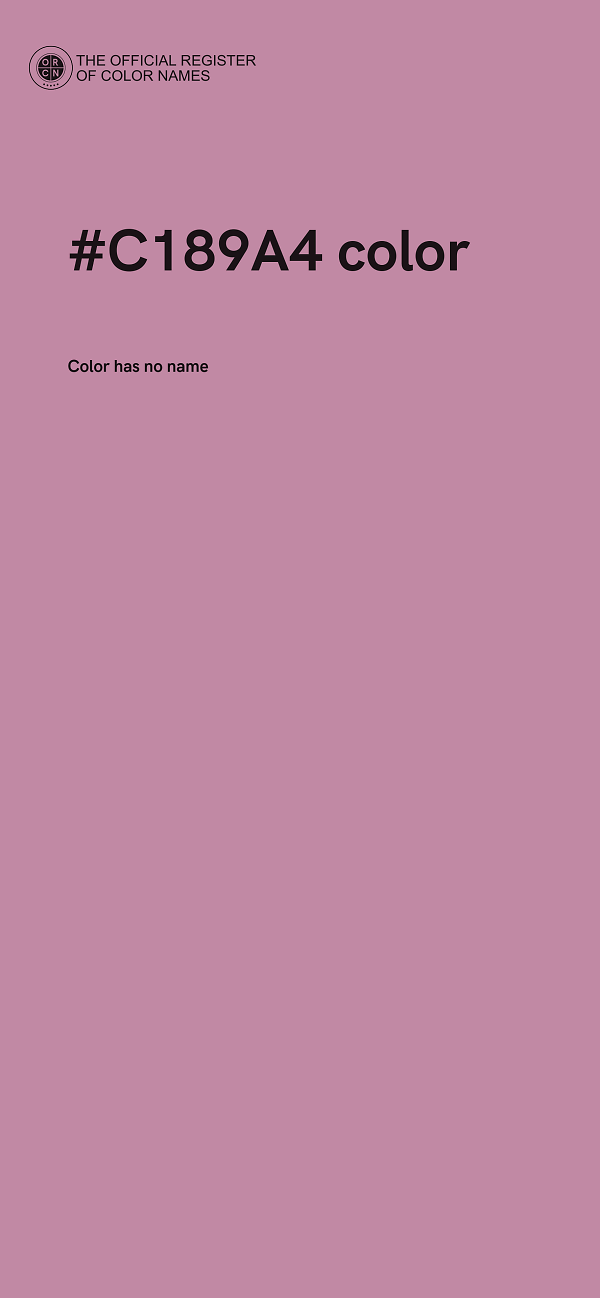 #C189A4 color image