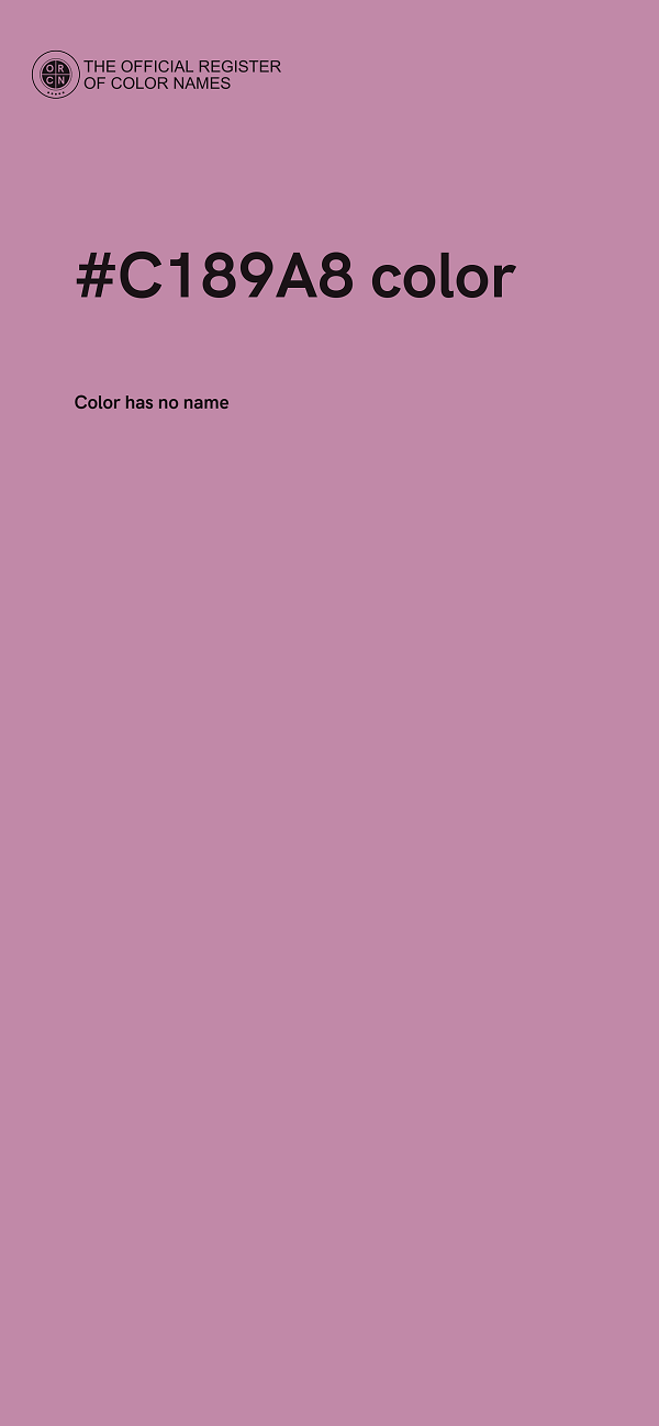 #C189A8 color image