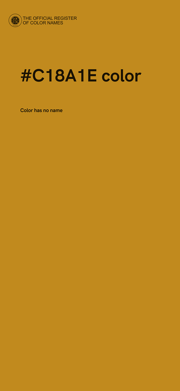 #C18A1E color image