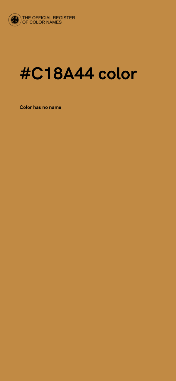 #C18A44 color image