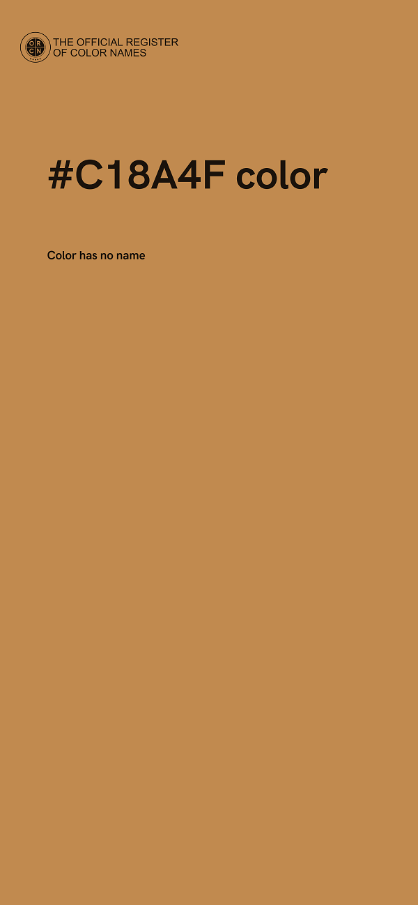 #C18A4F color image