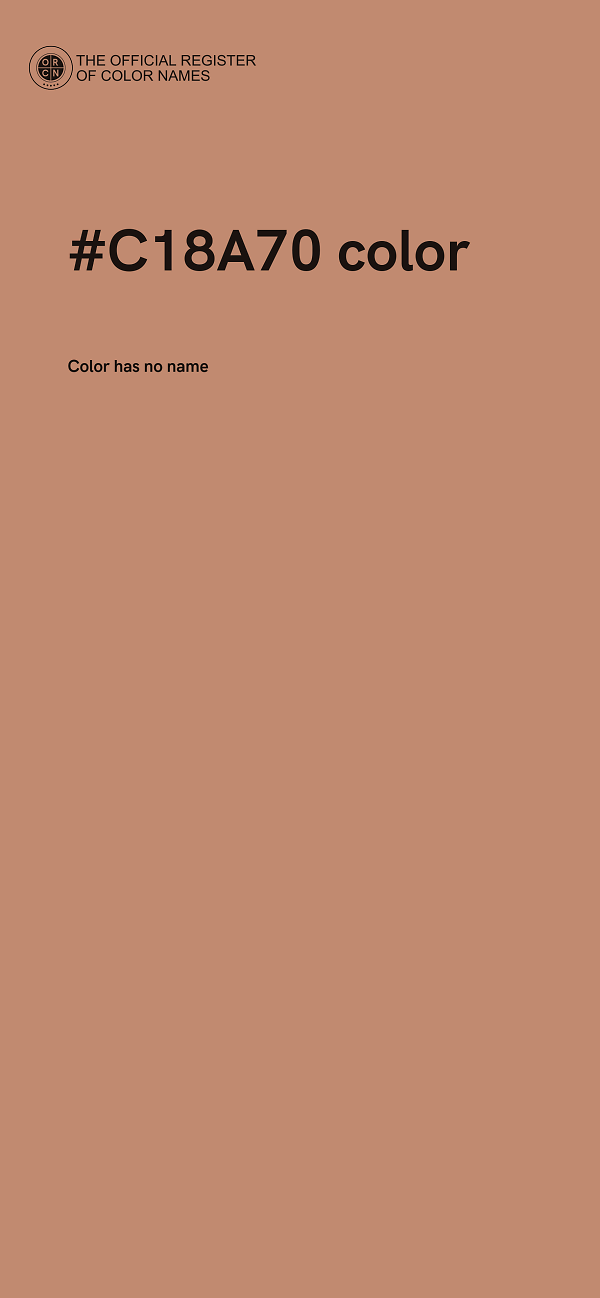#C18A70 color image