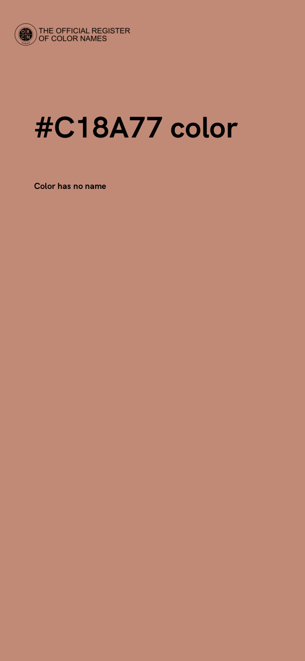 #C18A77 color image