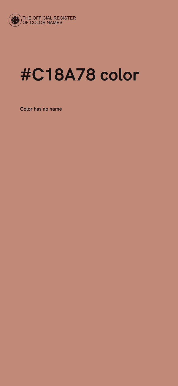 #C18A78 color image