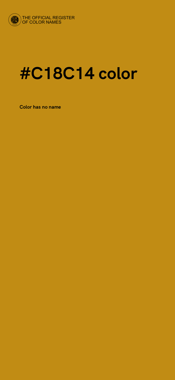 #C18C14 color image