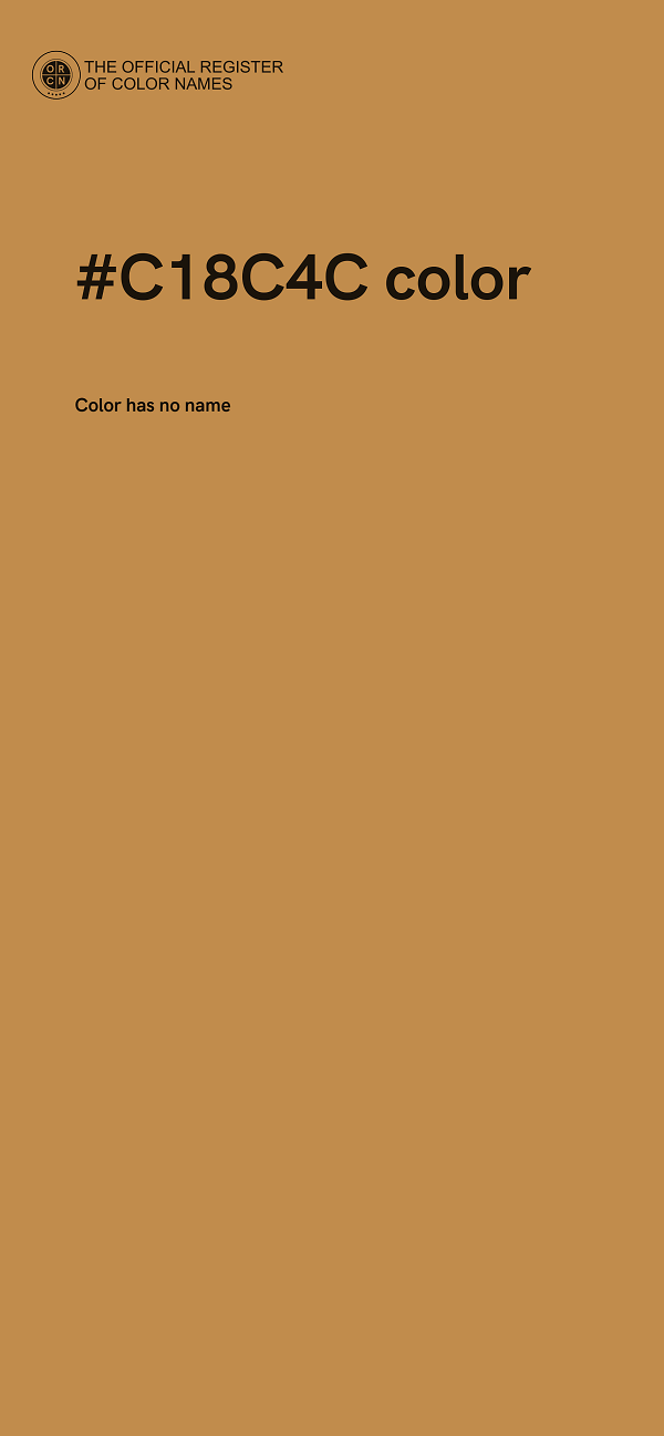 #C18C4C color image